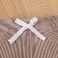 Load image into Gallery viewer, 2 Pieces Set Baby Girls Solid Color Muslin&amp;Ribbed Rompers And Shorts Wholesale 220323282
