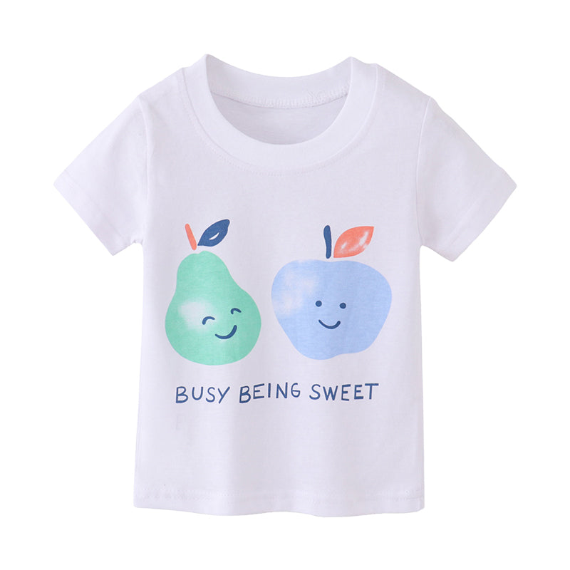 Baby Kid Girls Cartoon Print T-Shirts Wholesale 220323292