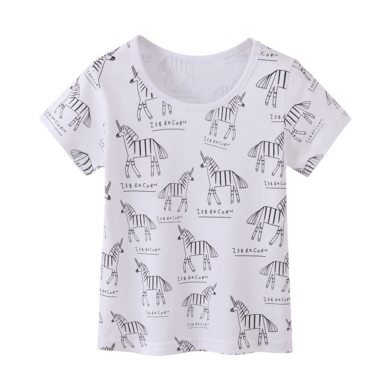 Baby Kid Girls Cartoon Print T-Shirts Wholesale 220323295