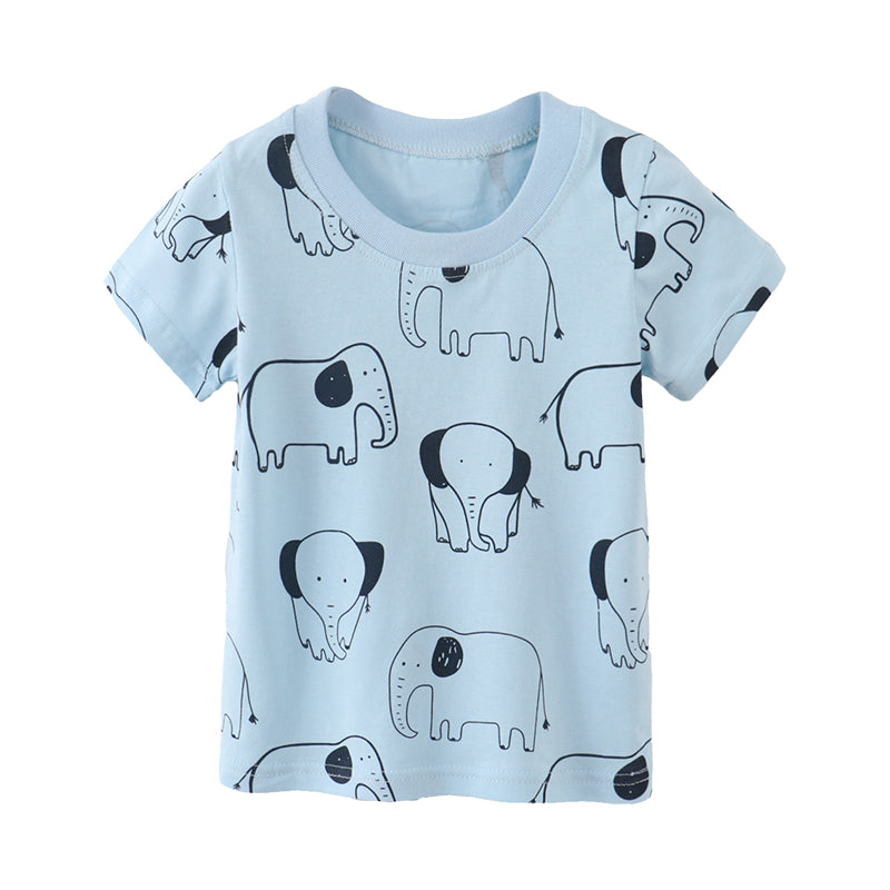 Baby Kid Boys Animals Print T-Shirts Wholesale 220323306