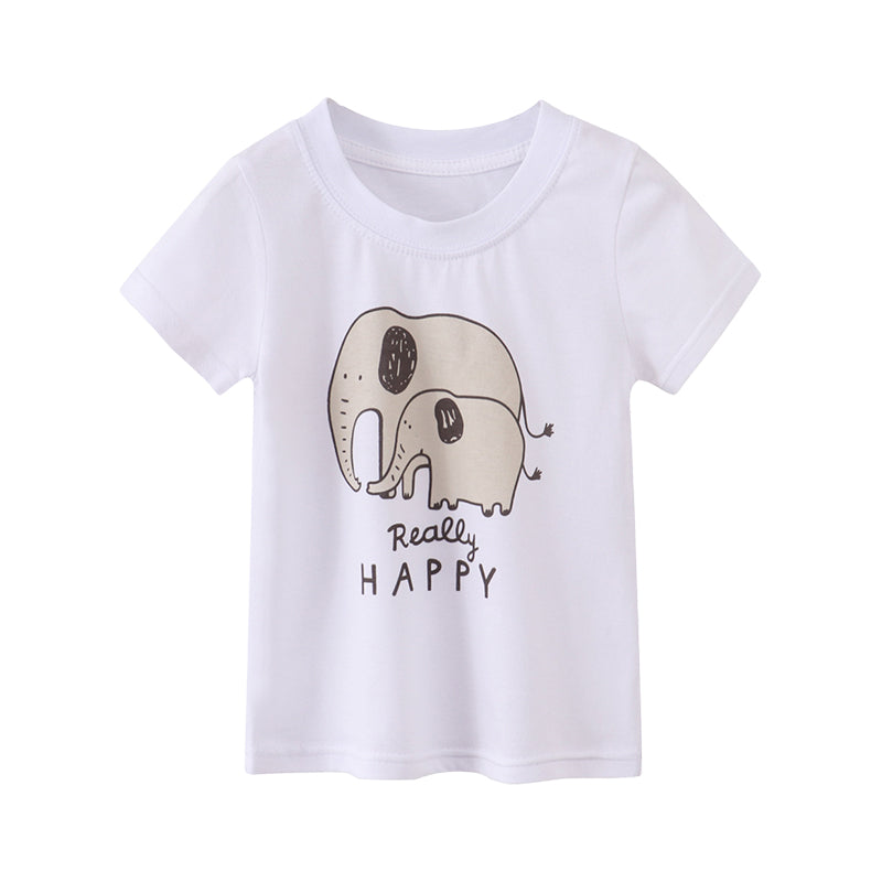 Baby Kid Girls Animals Print T-Shirts Wholesale 220323308