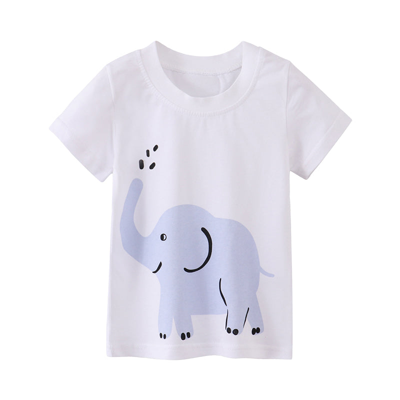 Baby Kid Girls Animals Print T-Shirts Wholesale 220323309