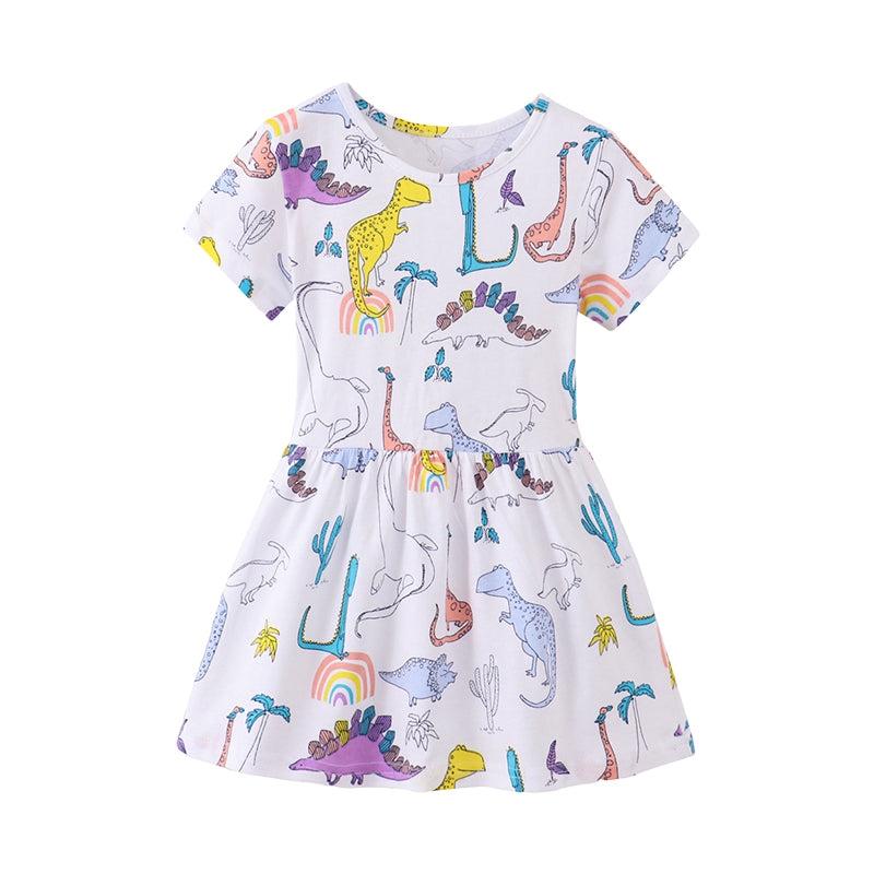Baby Kid Girls Print Dresses Wholesale 220323317