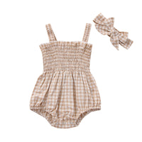 Load image into Gallery viewer, 2 Pieces Set Baby Kid Girls Print Headwear And Rompers Wholesale 220323345
