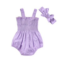 Load image into Gallery viewer, 2 Pieces Set Baby Kid Girls Print Headwear And Rompers Wholesale 220323345
