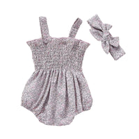 Load image into Gallery viewer, 2 Pieces Set Baby Kid Girls Print Headwear And Rompers Wholesale 220323345
