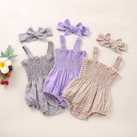 Load image into Gallery viewer, 2 Pieces Set Baby Kid Girls Print Headwear And Rompers Wholesale 220323345
