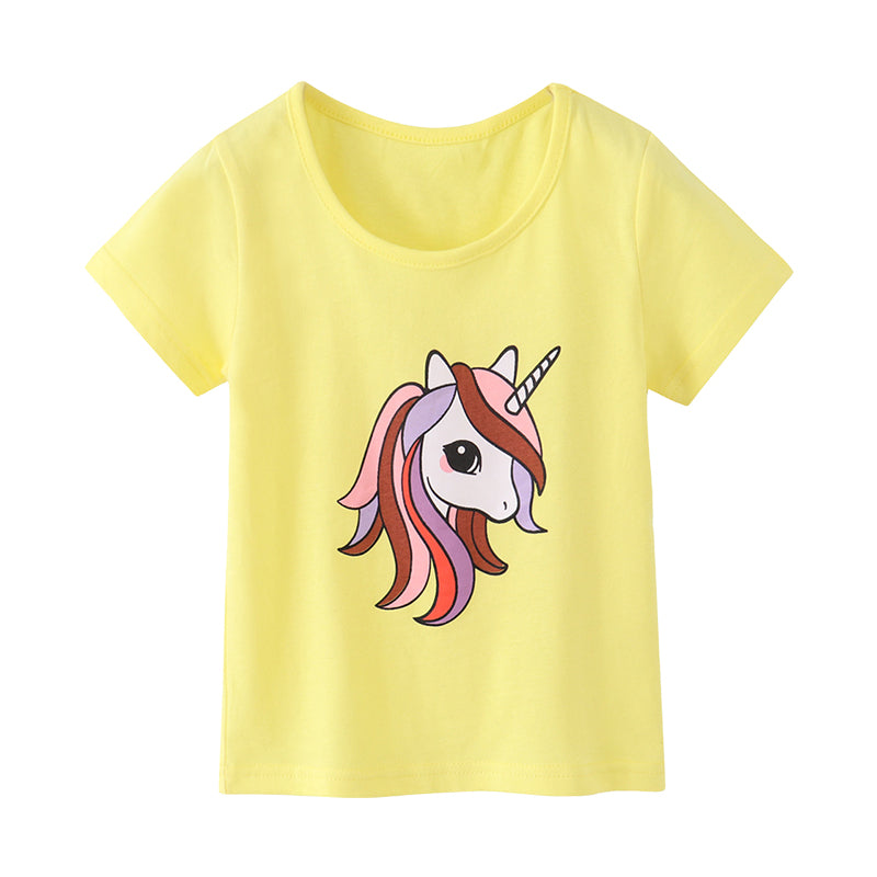 Baby Kid Unisex Unicorn Print T-Shirts Wholesale 220323362