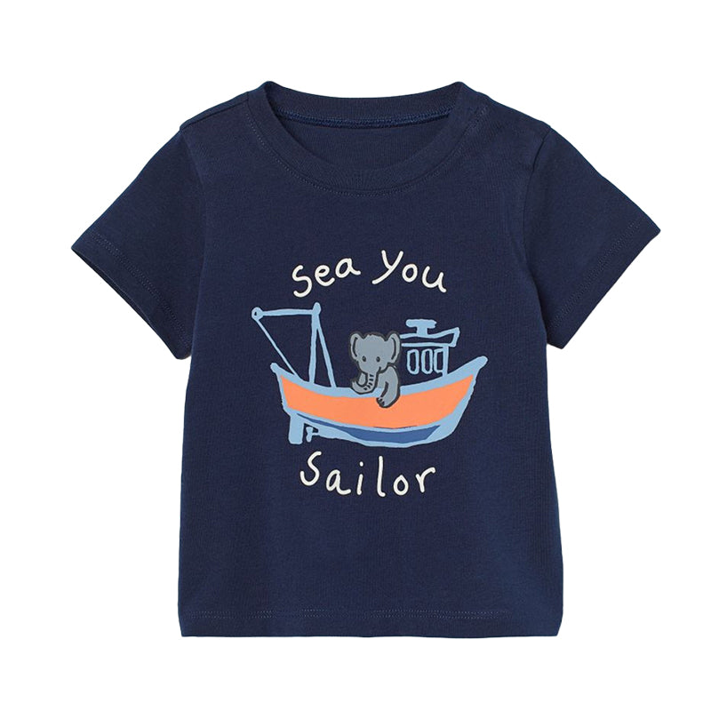 Baby Kid Boys Letters Cartoon Print T-Shirts Wholesale 220323383