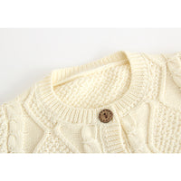 Load image into Gallery viewer, 2 Pieces Set Baby Unisex Solid Color Crochet Cardigan And Shorts Wholesale 22032345
