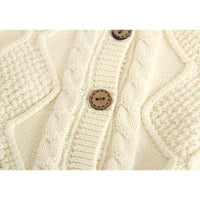 Load image into Gallery viewer, 2 Pieces Set Baby Unisex Solid Color Crochet Cardigan And Shorts Wholesale 22032345

