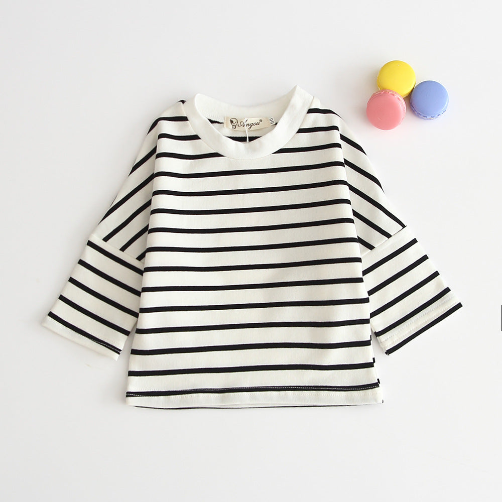 Baby Kid Unisex Striped Print Tops Wholesale 22032371