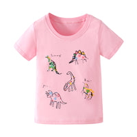 Load image into Gallery viewer, Baby Kid Girls Dinosaur Cartoon Print T-Shirts Wholesale 22032393
