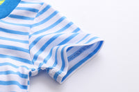 Load image into Gallery viewer, Baby Kid Boys Striped Car Cartoon Embroidered T-Shirts Wholesale 22032395
