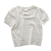 Load image into Gallery viewer, Baby Kid Girls Solid Color Bow Tops Wholesale 220328122
