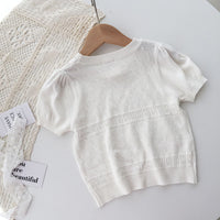 Load image into Gallery viewer, Baby Kid Girls Solid Color Bow Tops Wholesale 220328122
