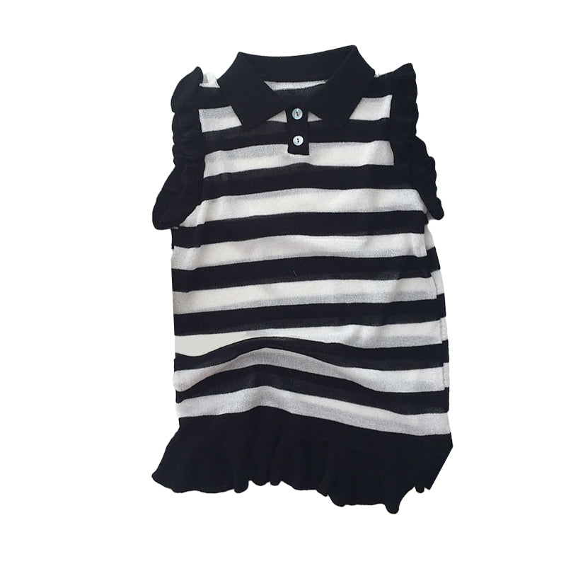 Baby Kid Girls Striped Crochet Dresses Wholesale 220328126