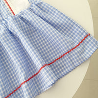 Load image into Gallery viewer, Baby Kid Girls Color-blocking Checked Bow Dresses Wholesale 220328131
