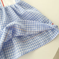 Load image into Gallery viewer, Baby Kid Girls Color-blocking Checked Bow Dresses Wholesale 220328131
