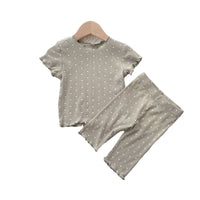 Load image into Gallery viewer, 2 Pieces Set Baby Kid Girls Polka dots Print T-Shirts And Pants Wholesale 220328138
