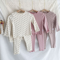 Load image into Gallery viewer, 2 Pieces Set Baby Kid Girls Polka dots Print T-Shirts And Pants Wholesale 220328138
