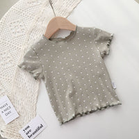 Load image into Gallery viewer, 2 Pieces Set Baby Kid Girls Polka dots Print T-Shirts And Pants Wholesale 220328138
