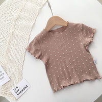 Load image into Gallery viewer, 2 Pieces Set Baby Kid Girls Polka dots Print T-Shirts And Pants Wholesale 220328138
