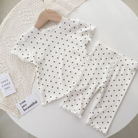 Load image into Gallery viewer, 2 Pieces Set Baby Kid Girls Polka dots Print T-Shirts And Pants Wholesale 220328138
