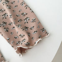 Load image into Gallery viewer, 2 Pieces Set Baby Kid Girls Flower Print Tops And Pants Wholesale 220328149
