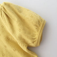 Load image into Gallery viewer, Baby Kid Girls Solid Color Bow Crochet Tops Wholesale 220328150
