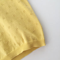 Load image into Gallery viewer, Baby Kid Girls Solid Color Bow Crochet Tops Wholesale 220328150
