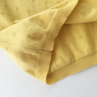 Load image into Gallery viewer, Baby Kid Girls Solid Color Bow Crochet Tops Wholesale 220328150
