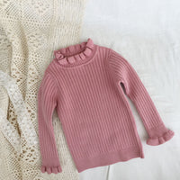 Load image into Gallery viewer, Baby Kid Girls Solid Color Crochet Sweaters Wholesale 220328160
