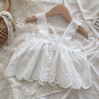 Load image into Gallery viewer, Baby Kid Girls Solid Color Lace Tank Tops Wholesale 220328169
