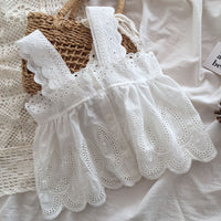 Load image into Gallery viewer, Baby Kid Girls Solid Color Lace Tank Tops Wholesale 220328169
