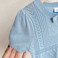 Load image into Gallery viewer, Baby Kid Girls Solid Color Bow Embroidered T-Shirts Knitwear Wholesale 220328214
