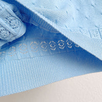 Load image into Gallery viewer, Baby Kid Girls Solid Color Bow Embroidered T-Shirts Knitwear Wholesale 220328214
