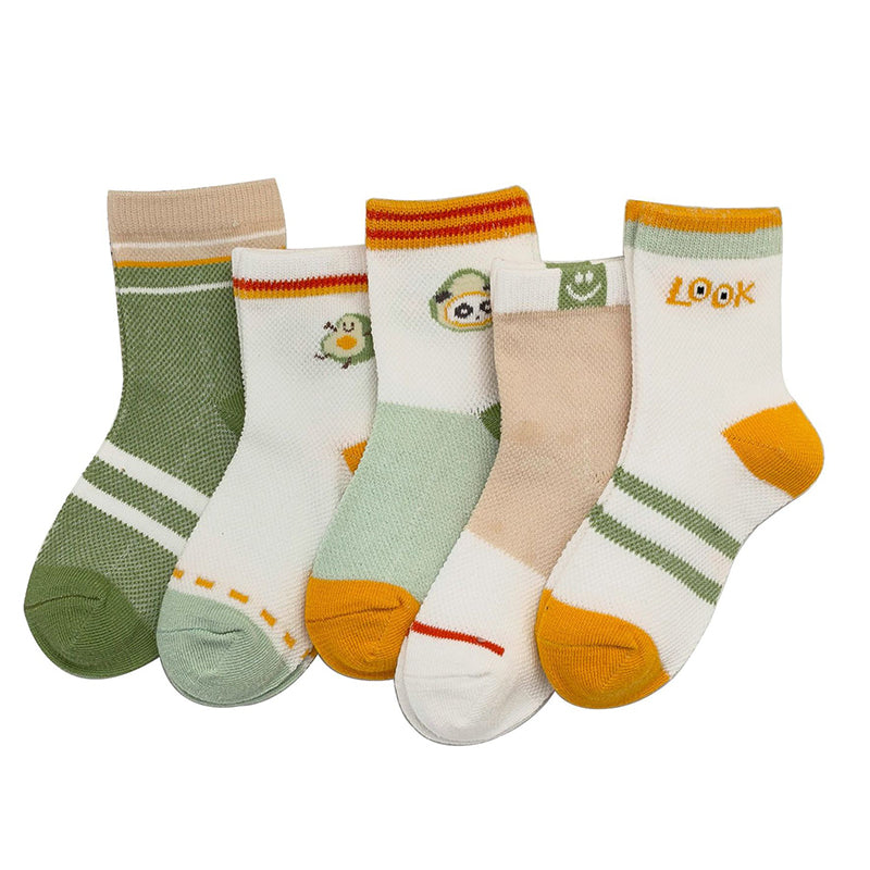 Girls Boys Letters Color-blocking Cartoon Print Accessories Socks Wholesale 220328223