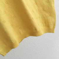 Load image into Gallery viewer, Baby Kid Girls Solid Color Bow Lace Crochet T-Shirts Wholesale 220328248
