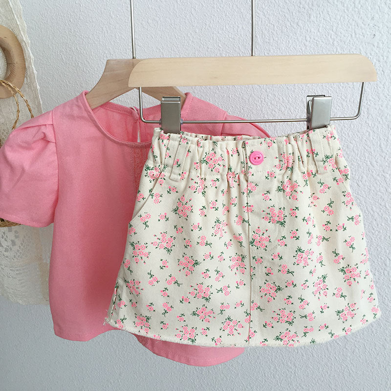 Baby Kid Girls Flower Print Skirts Wholesale 220328291