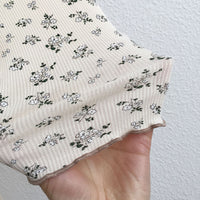 Load image into Gallery viewer, 2 Pieces Set Baby Kid Girls Flower Muslin&amp;Ribbed Print T-Shirts And Pants Wholesale 220328324
