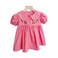 Load image into Gallery viewer, Baby Kid Girls Bow Embroidered Dresses Wholesale 220328336
