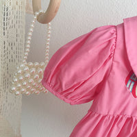 Load image into Gallery viewer, Baby Kid Girls Bow Embroidered Dresses Wholesale 220328336
