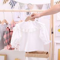 Load image into Gallery viewer, Baby Kid Girls Solid Color Blouses Wholesale 22032834
