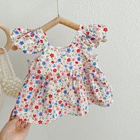 Load image into Gallery viewer, Baby Kid Girls Solid Color Flower Lace Print Tops Wholesale 220328349
