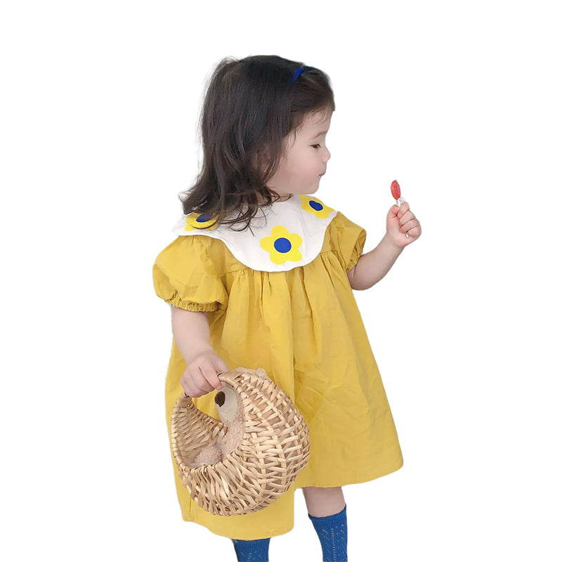 Baby Kid Girls Flower Print Dresses Wholesale 220328392