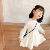 Load image into Gallery viewer, Baby Kid Girls Solid Color Lace Dresses Wholesale 22032850
