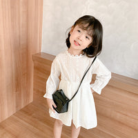 Load image into Gallery viewer, Baby Kid Girls Solid Color Lace Dresses Wholesale 22032850
