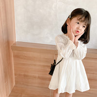 Load image into Gallery viewer, Baby Kid Girls Solid Color Lace Dresses Wholesale 22032850
