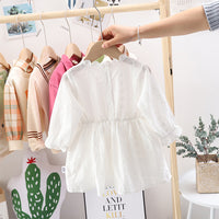 Load image into Gallery viewer, Baby Kid Girls Solid Color Lace Dresses Wholesale 22032850
